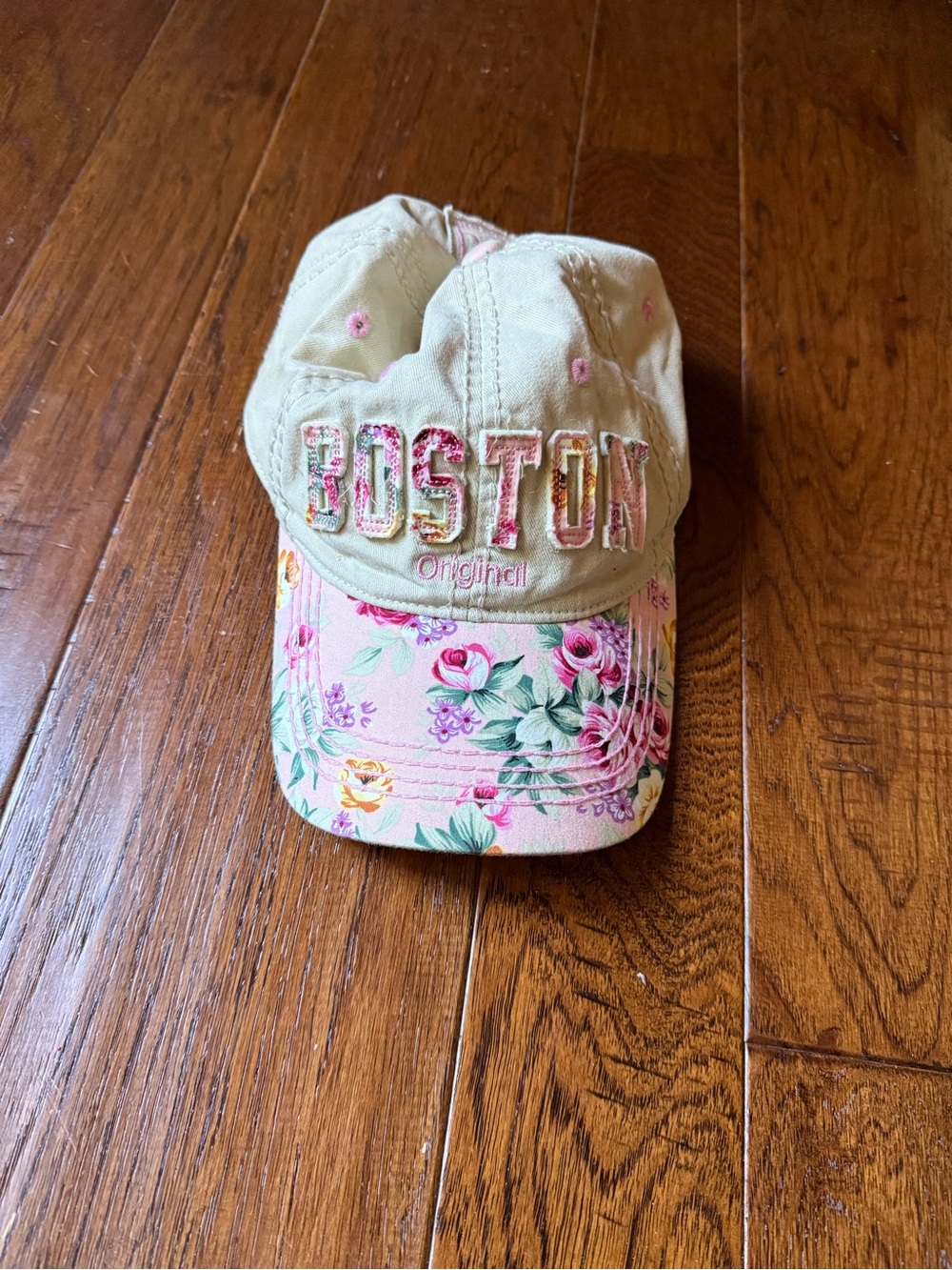 Boston Floral Cap - Pink & Cream